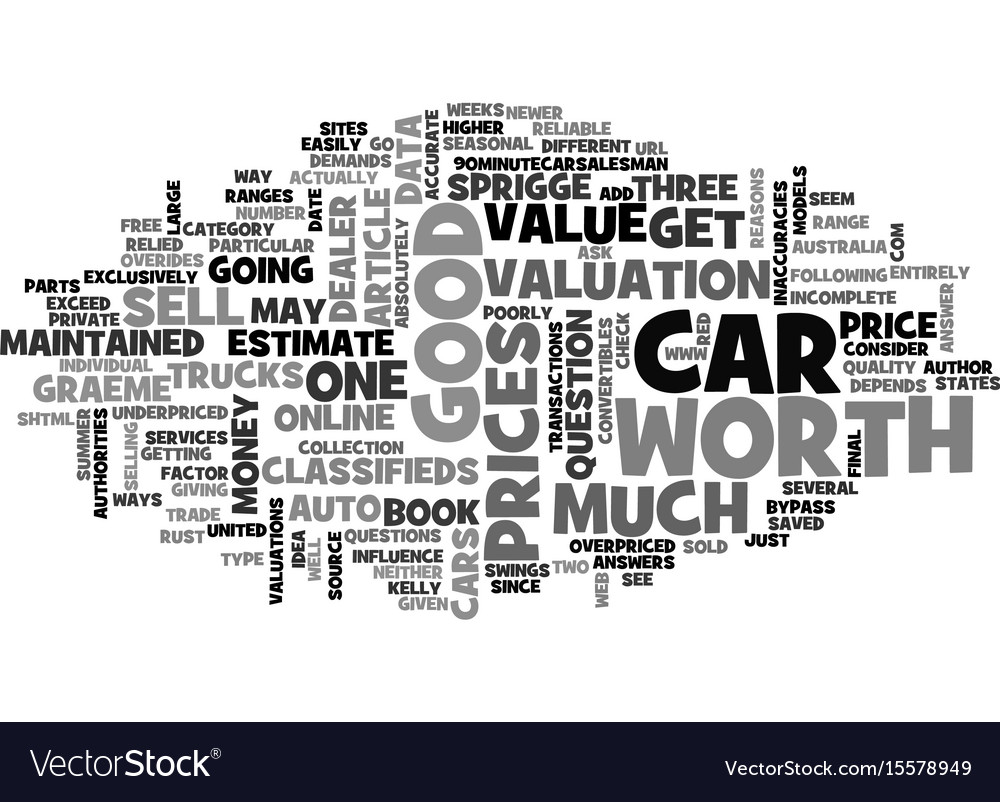 What Is My Car Worth Text Word Cloud Concept Vector Image What Is My Car Worth Text Word Cloud Concept Vector Image