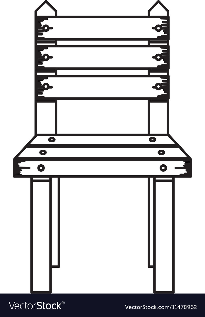 Isolated wood chair design Royalty Free Vector Image Isolated wood chair design Royalty Free Vector Image