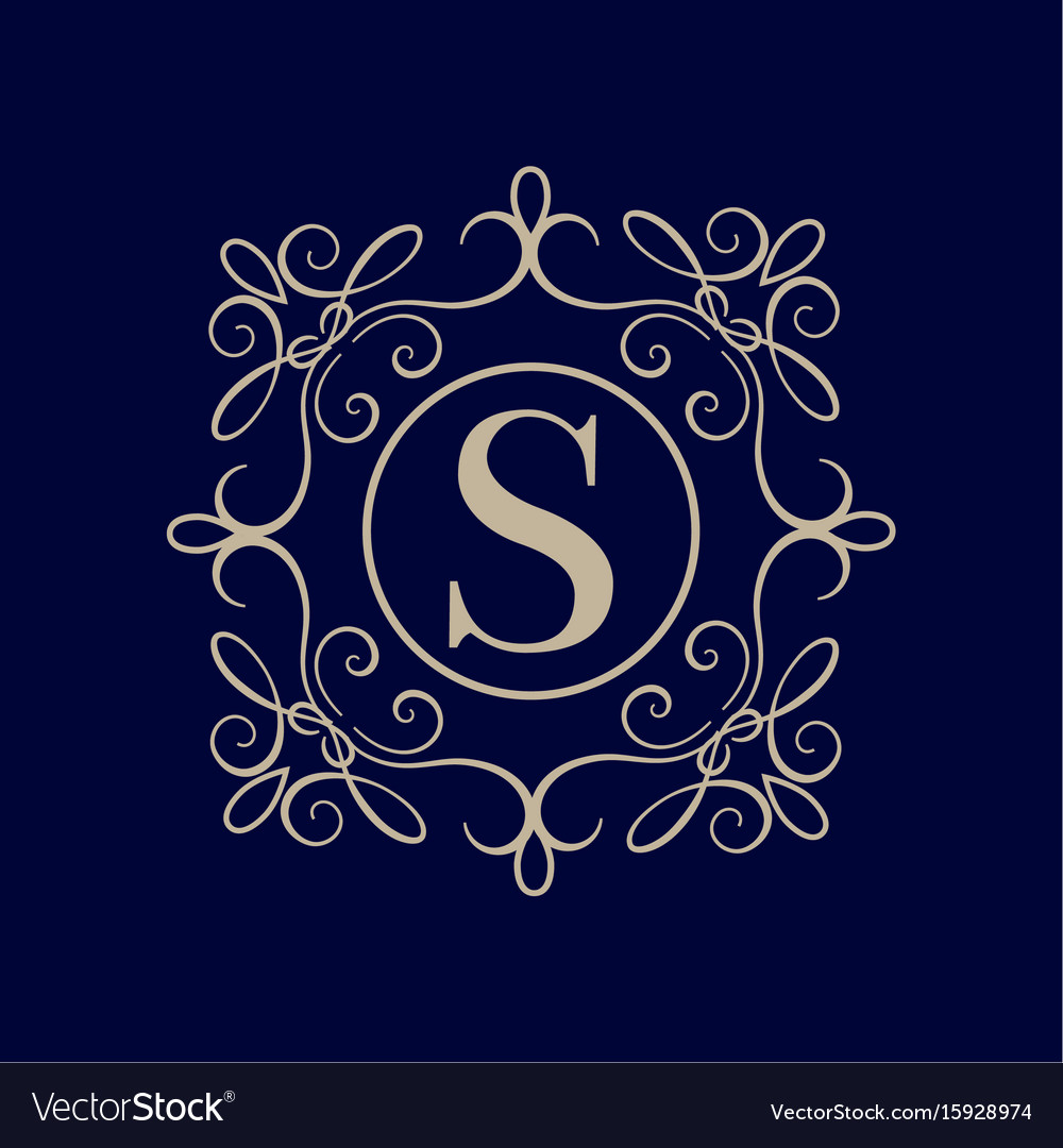 Elegant Monogram Design Template Wedding Vector Image Elegant Monogram Design Template Wedding Vector Image