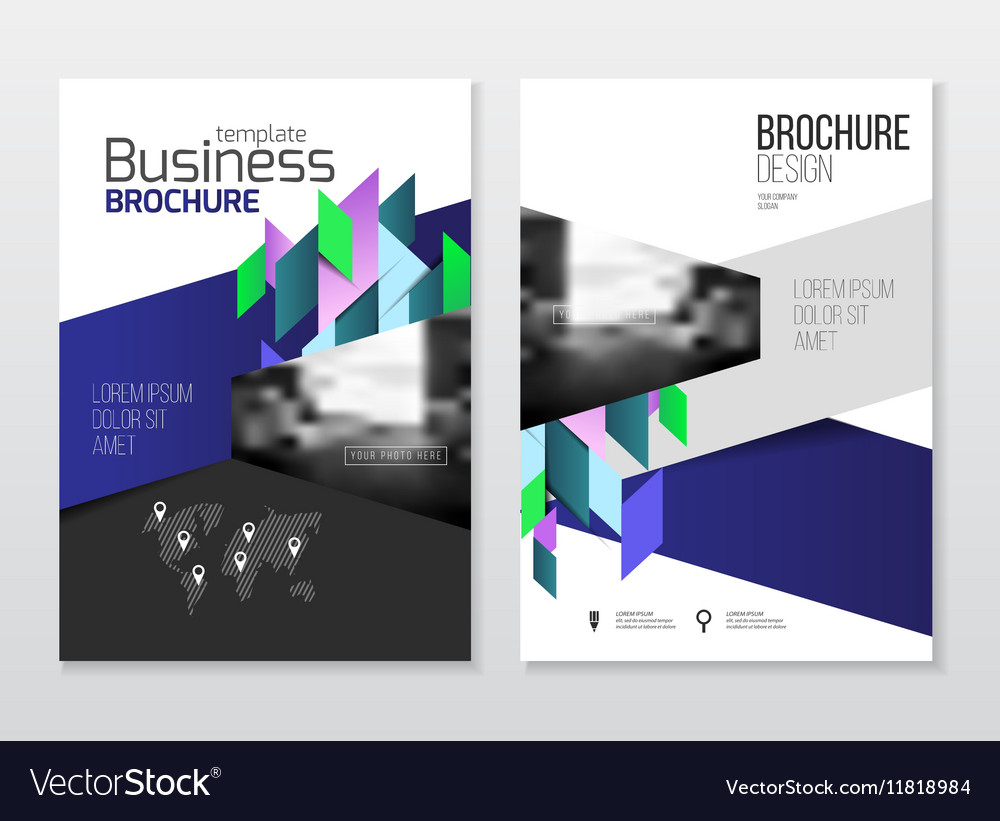 annual report brochure with text a4 size c vector image c vector size