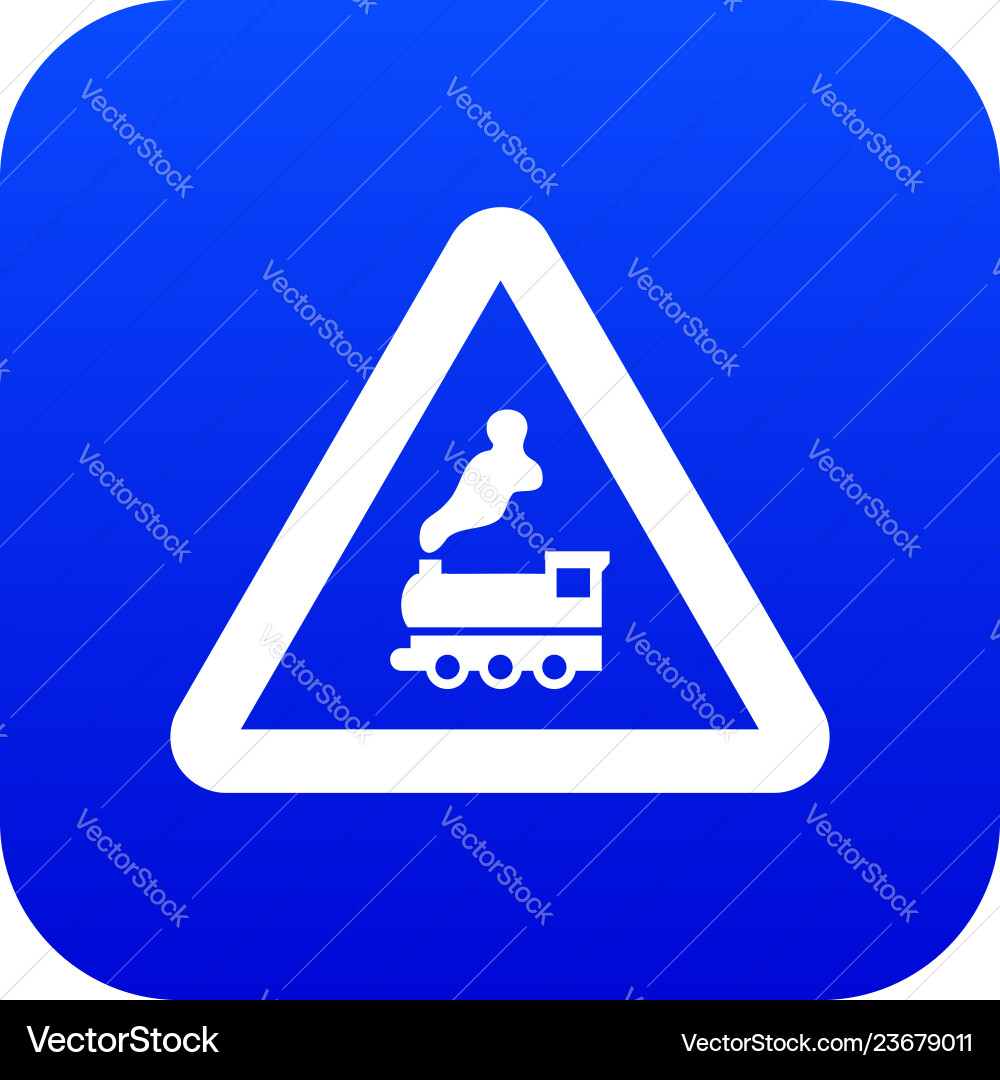 Warning Sign Railway Crossing Without Barrier Icon