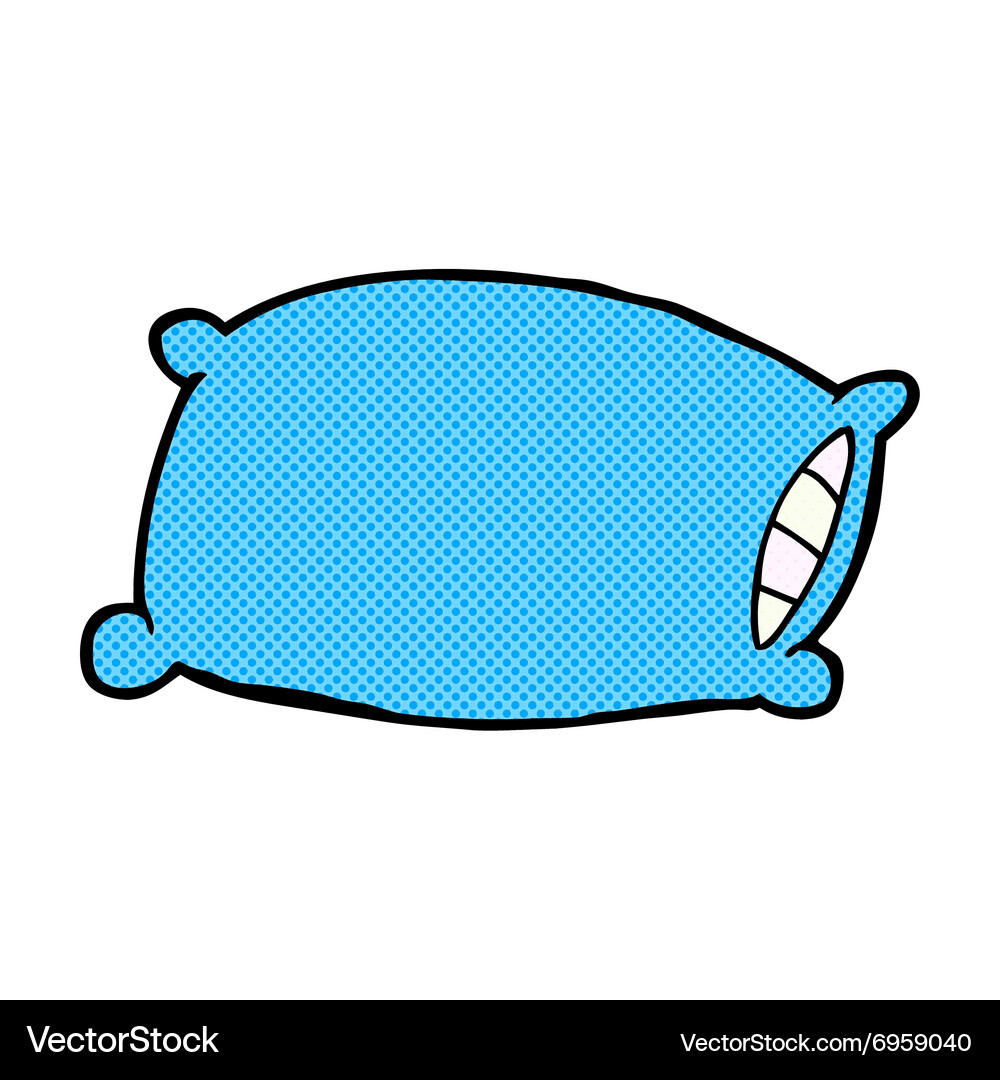Comic cartoon pillow Royalty Free Vector Image