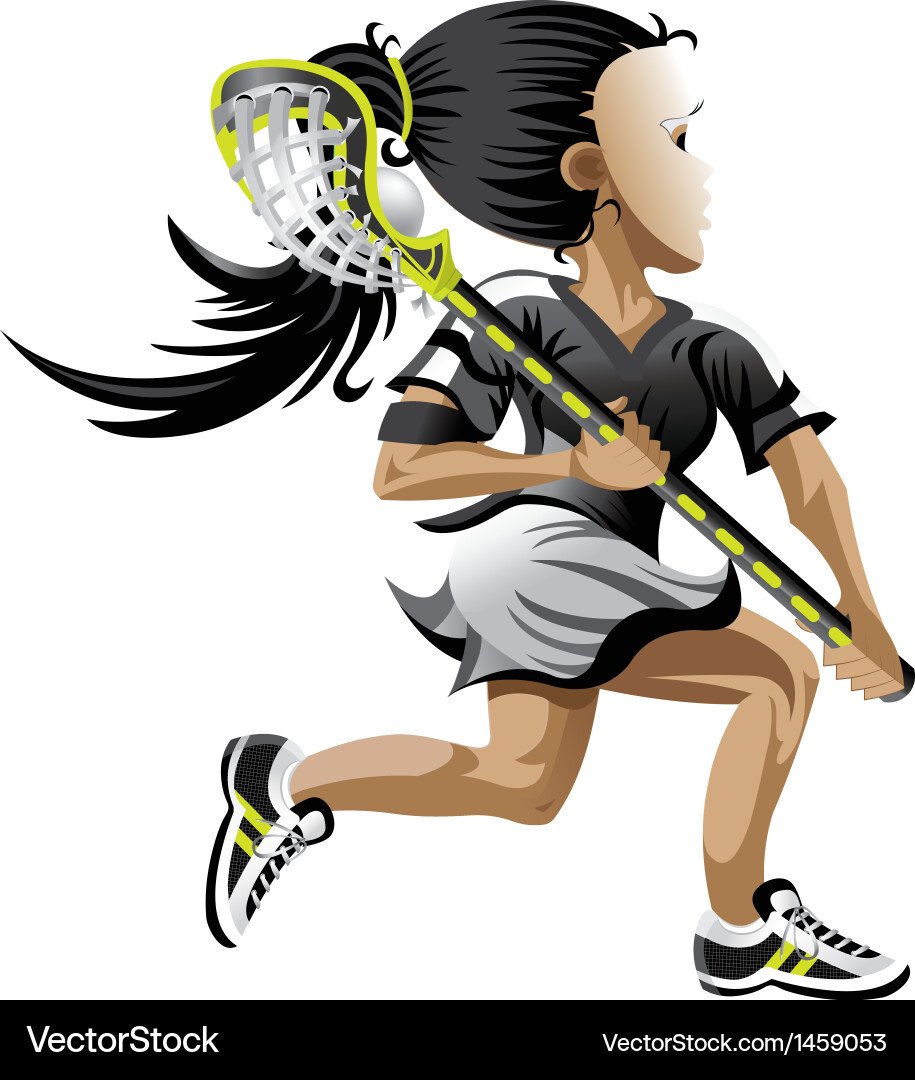 Lacrosse girl Royalty Free Vector Image - VectorStock