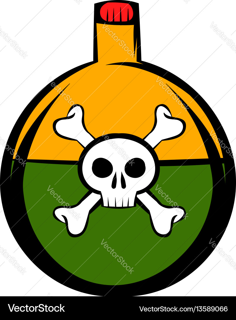 Poison icon cartoon Royalty Free Vector Image VectorStock