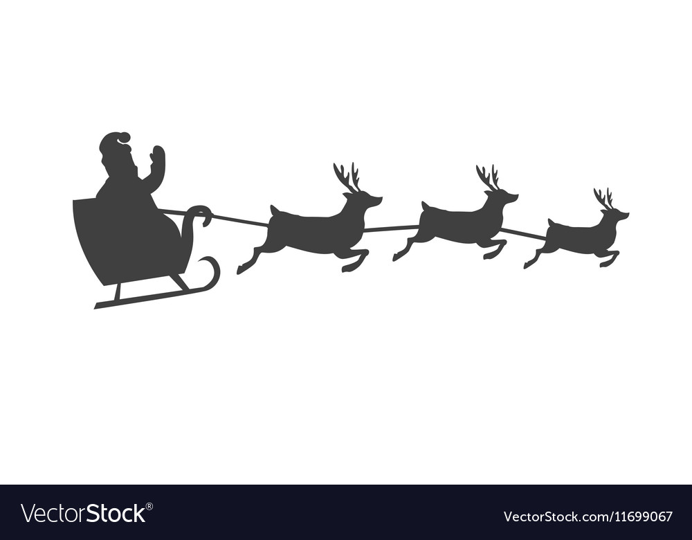 santa s sleigh with reindeer