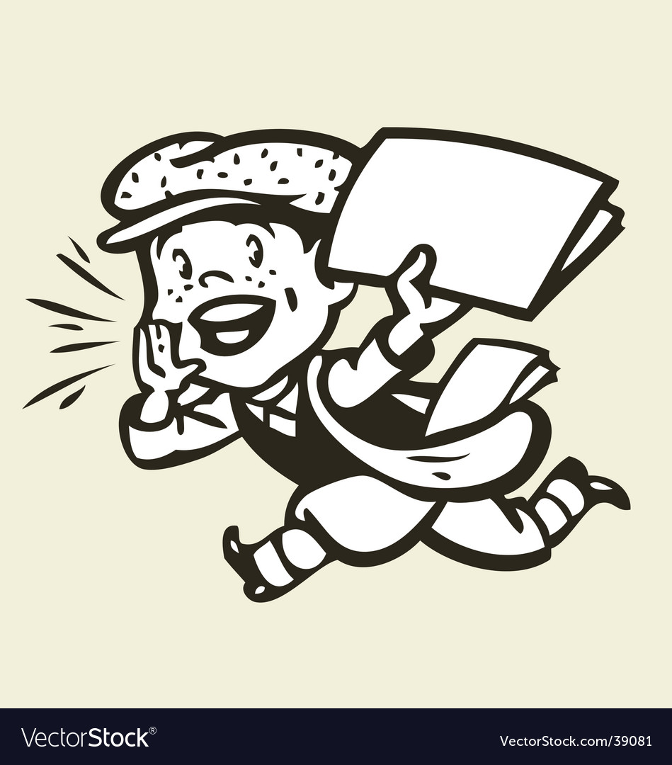 Newsboy Royalty Free Vector Image VectorStock
