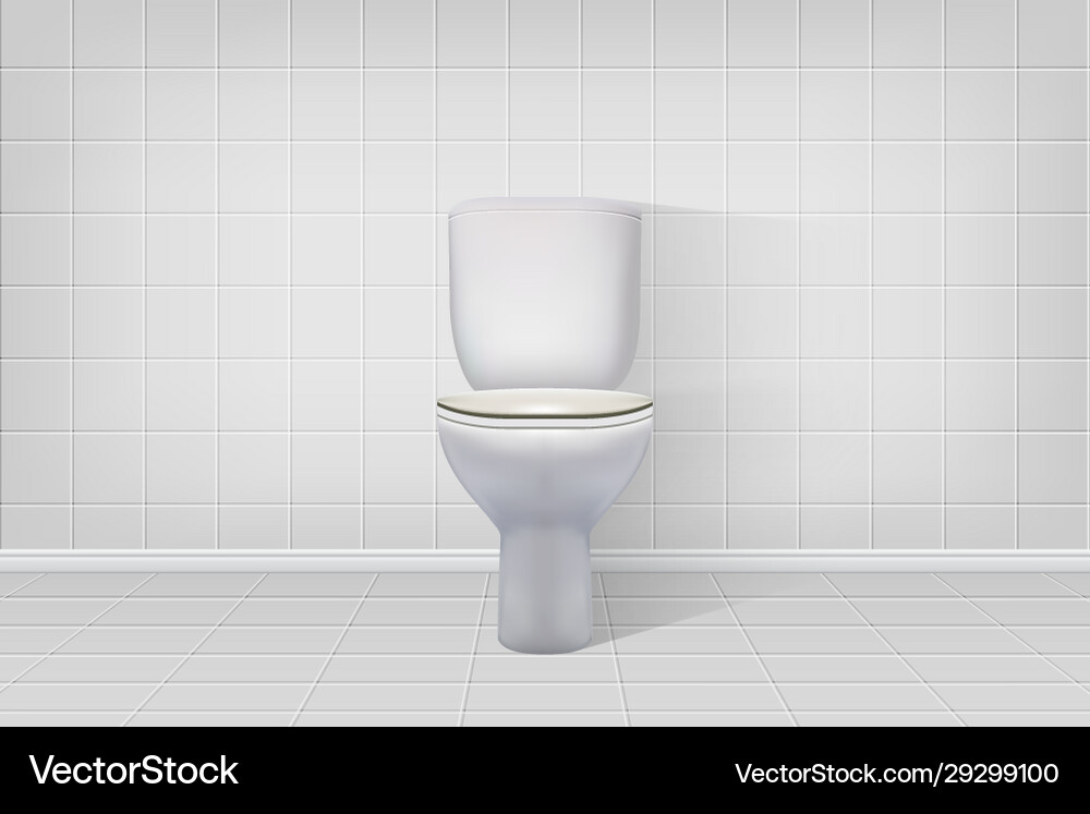 Realistic toilet interior background Royalty Free Vector