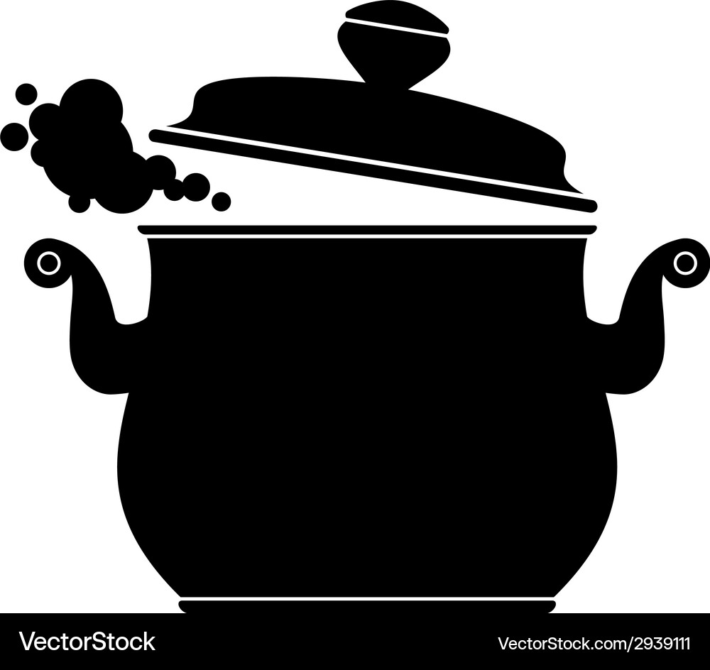 Cooking Pan silhouette Royalty Free Vector Image