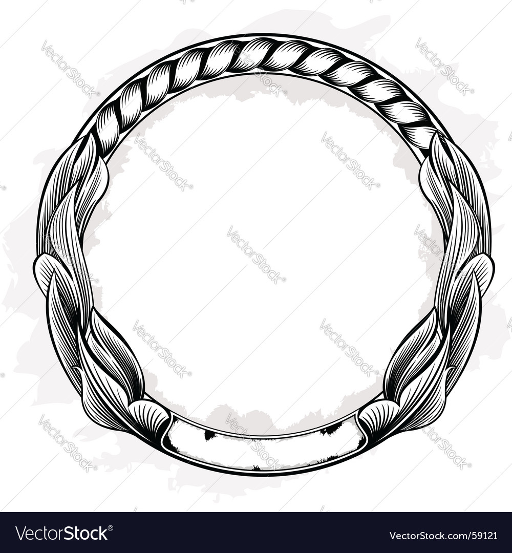 Vintage circle frame Royalty Free Vector Image