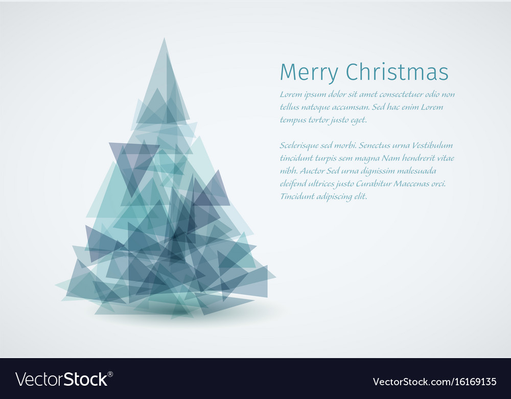 modern christmas card with christmas tree vector image modern christmas card with christmas tree vector image