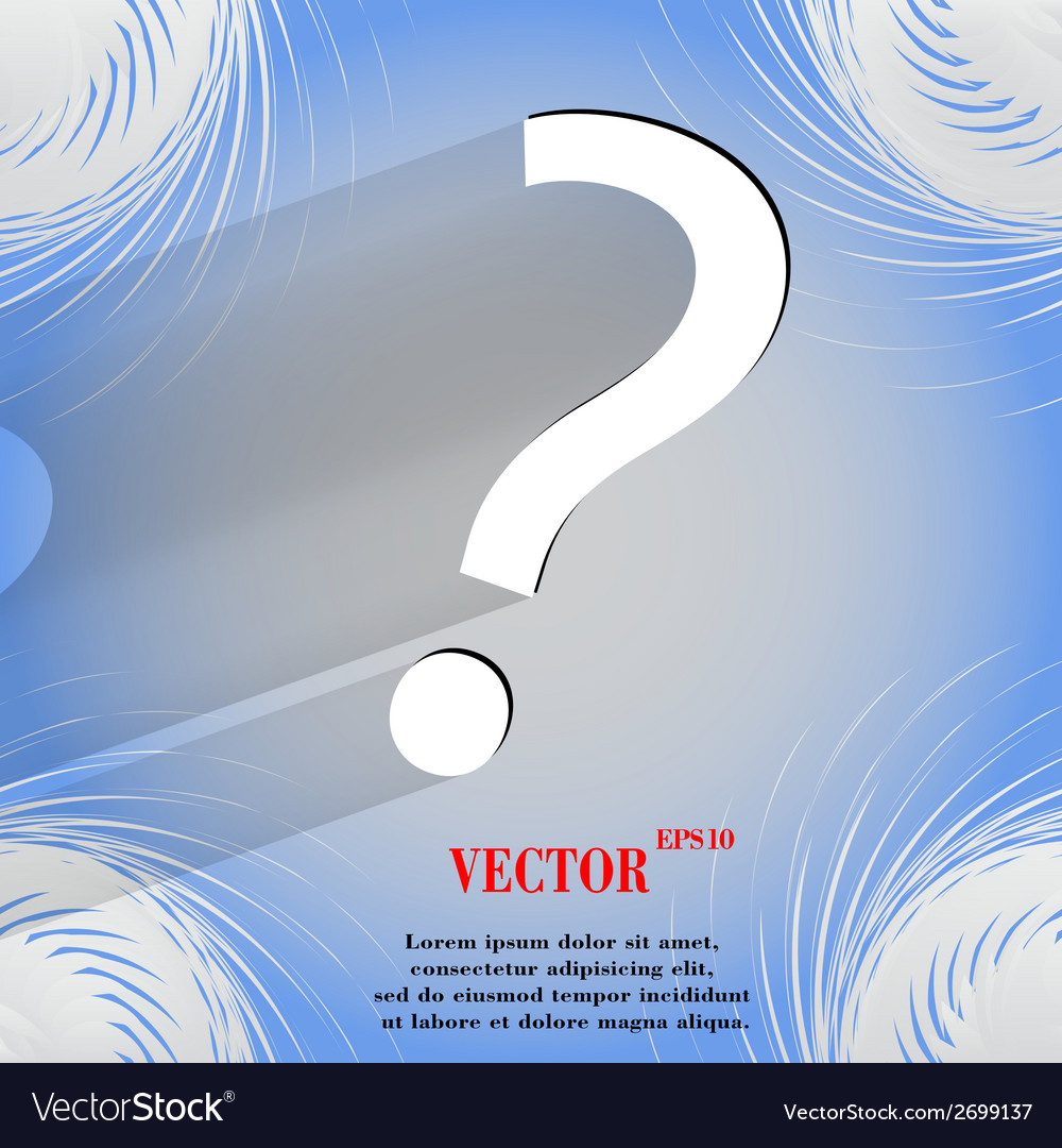 Question mark flat modern web design on a flat Vector Image