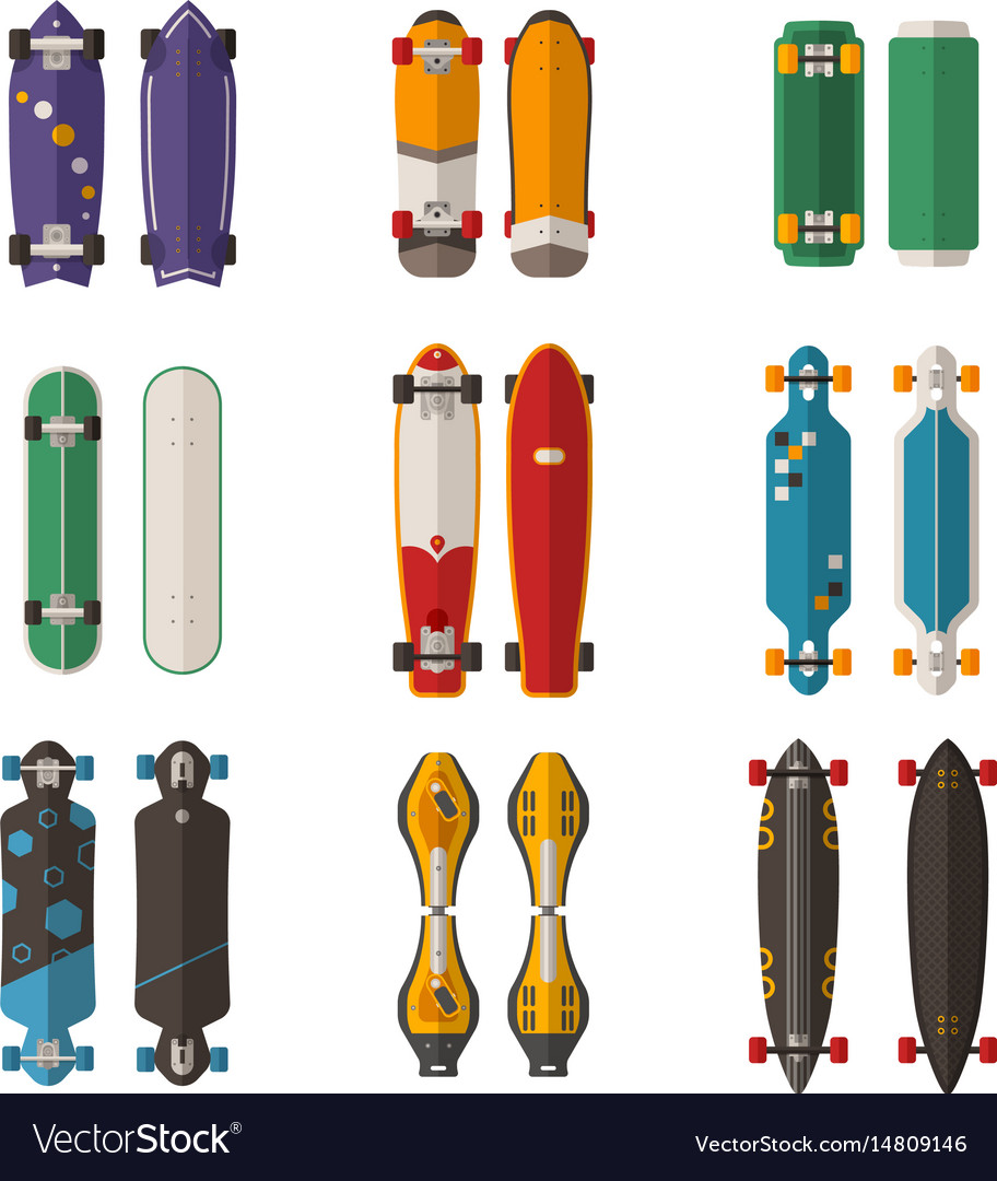 different skateboards