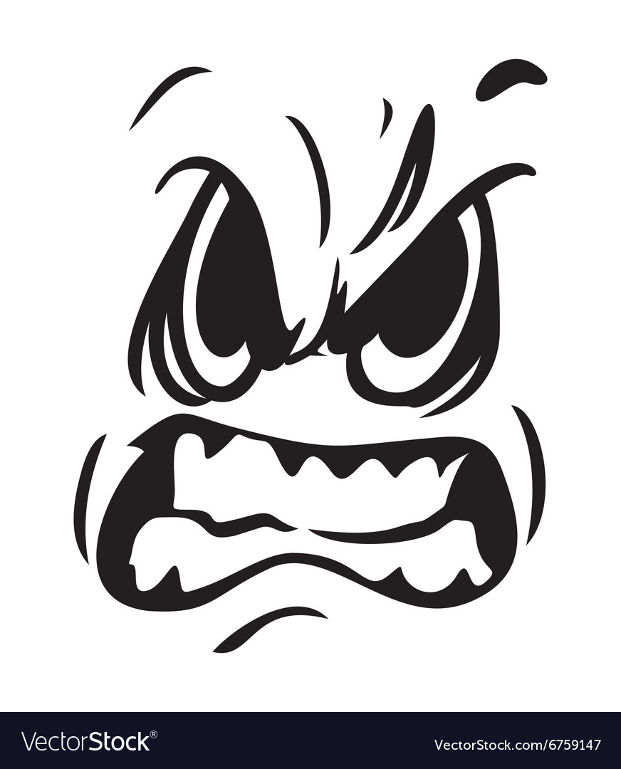 Download Angry face icon resize Royalty Free Vector Image