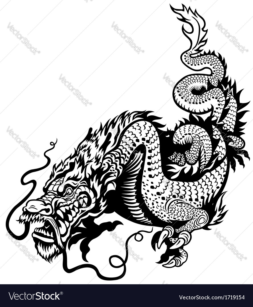 Chinese dragon Royalty Free Vector Image - VectorStock