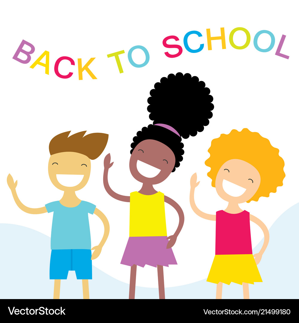 Happy Kids Back To School Royalty Free Vector Image