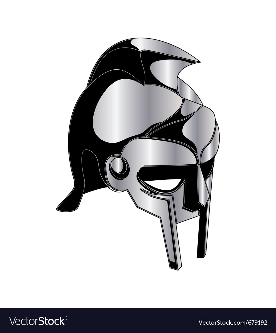 Gladiator helmet Royalty Free Vector Image - VectorStock