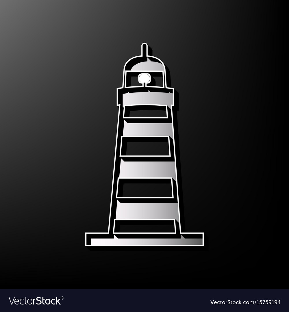 Lighthouse sign gray 3d Royalty Free Vector Image