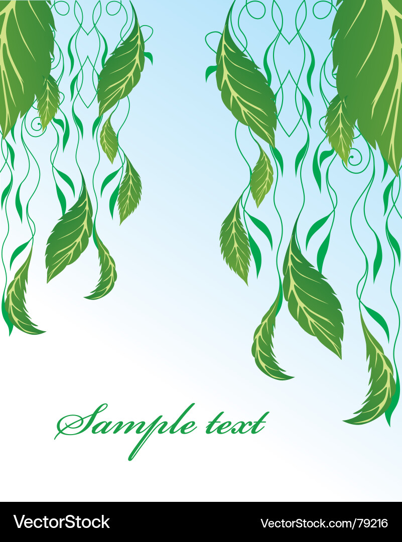 Hanging leaves Royalty Free Vector Image - VectorStock