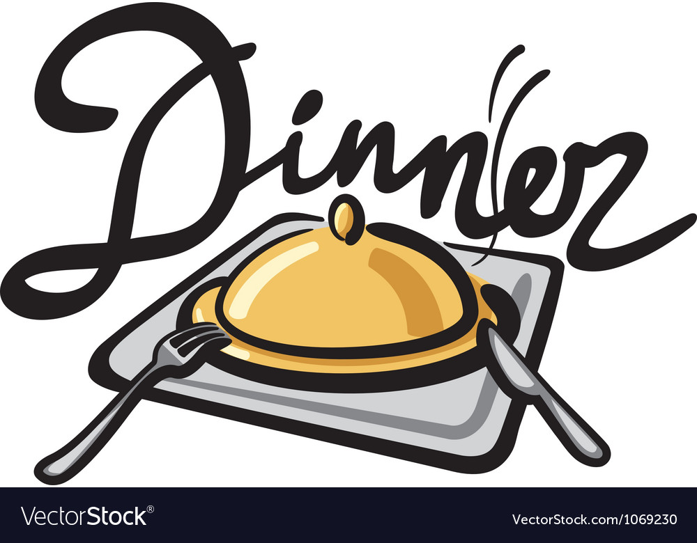 dinner-sign-royalty-free-vector-image-vectorstock