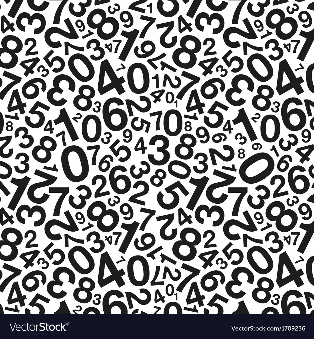 Black number background Royalty Free Vector Image