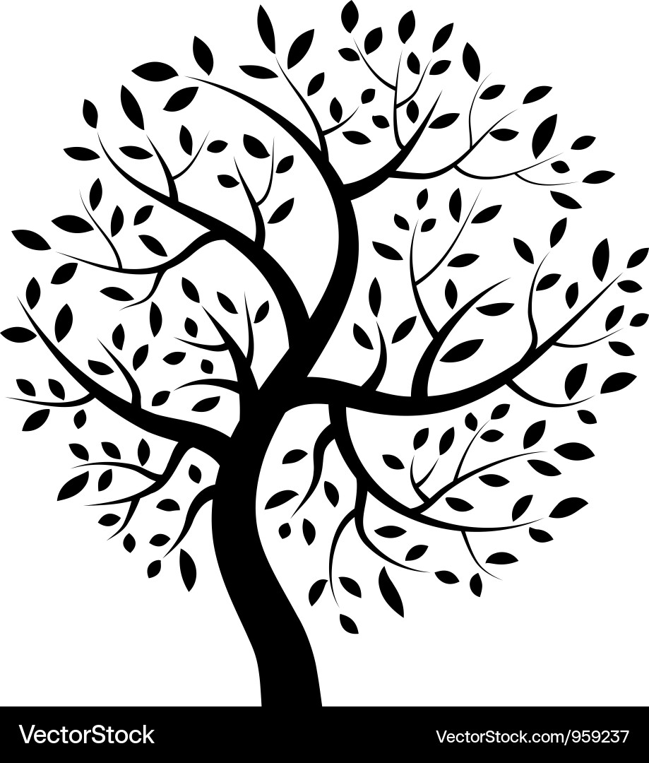 Black Tree icon Royalty Free Vector Image - VectorStock