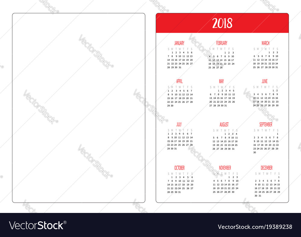 pocket calender template
