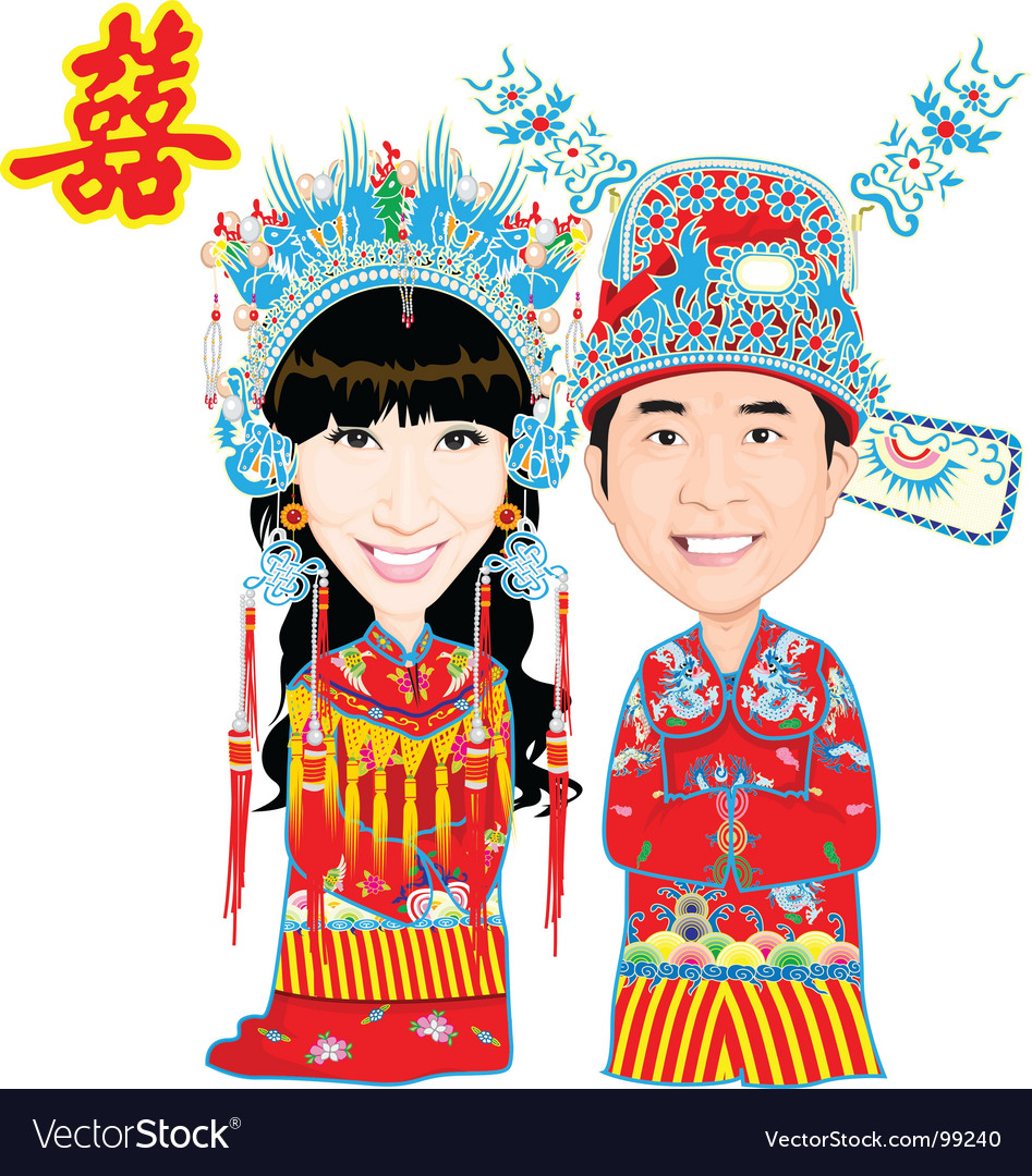 Chinese Wedding Royalty Free Vector Image Vectorstock Chinese Wedding Vector Image
