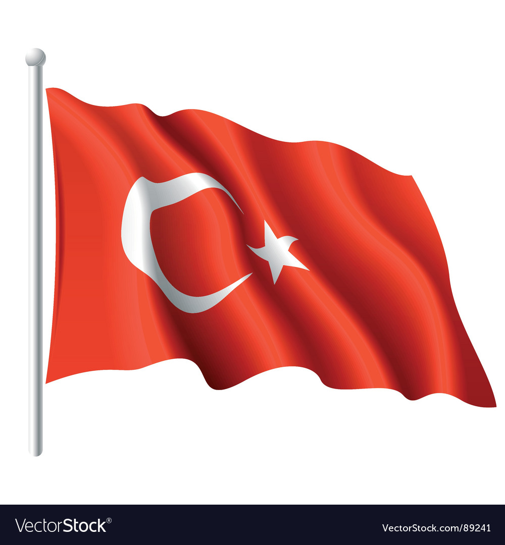 Download Flag of Turkey Royalty Free Vector Image - VectorStock