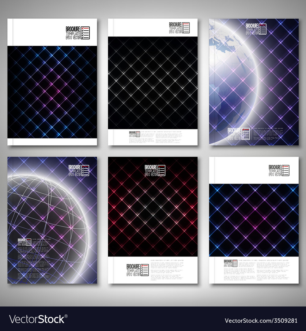 abstract neon light black textures brochure flyer vector image flyer textures