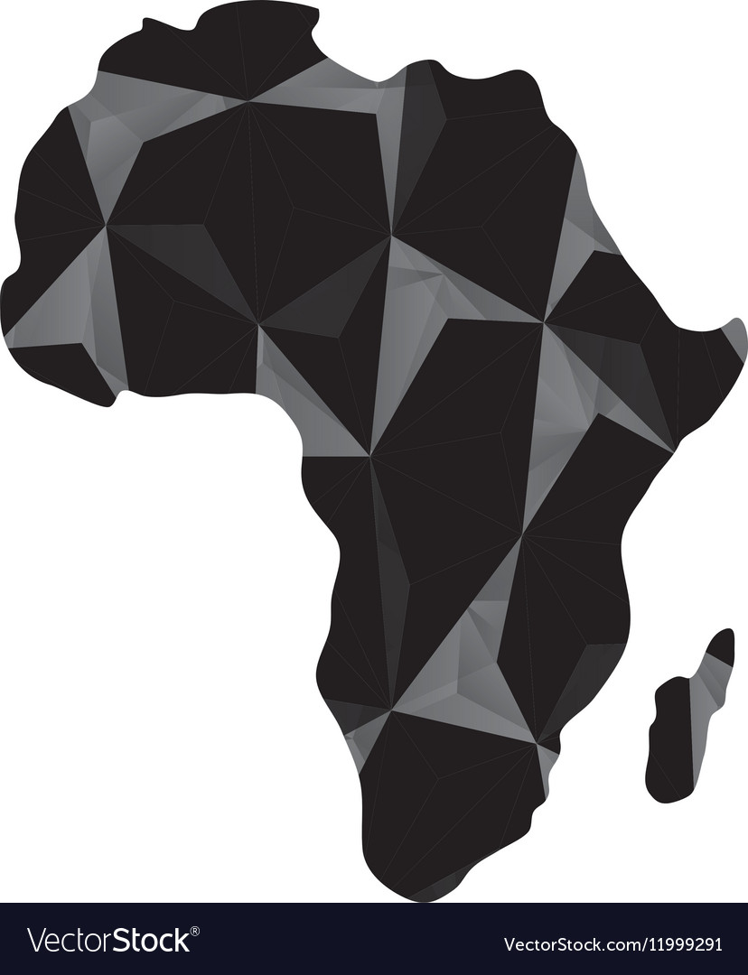 africa map silhouette vector image