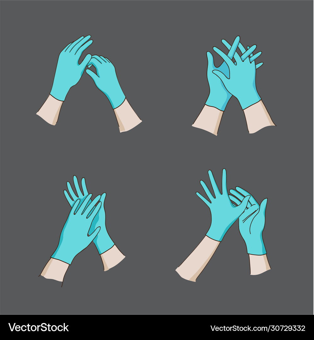 Protective gloves set Royalty Free Vector Image
