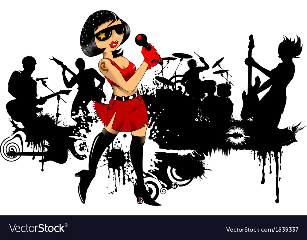 Rock band cartoon Royalty Free Vector Image - VectorStock