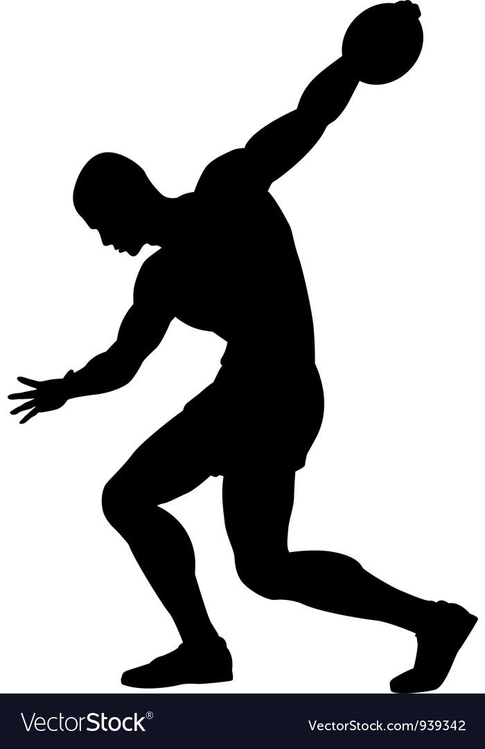 Discus thrower Royalty Free Vector Image VectorStock