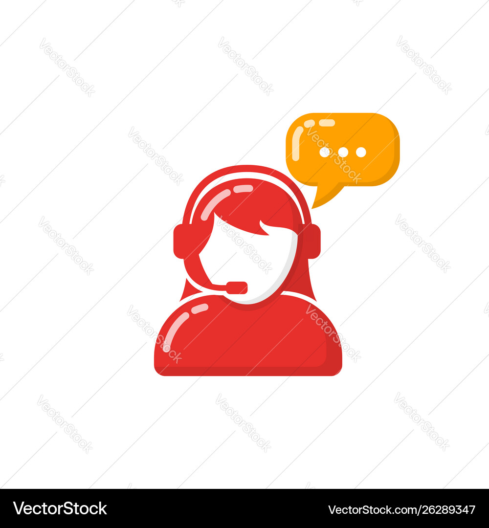 Customer Support Or Service Agent Royalty Free Vector Image