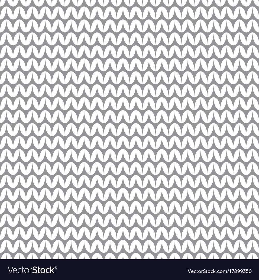 Tile Grey Knitting Pattern Or Background Vector Image