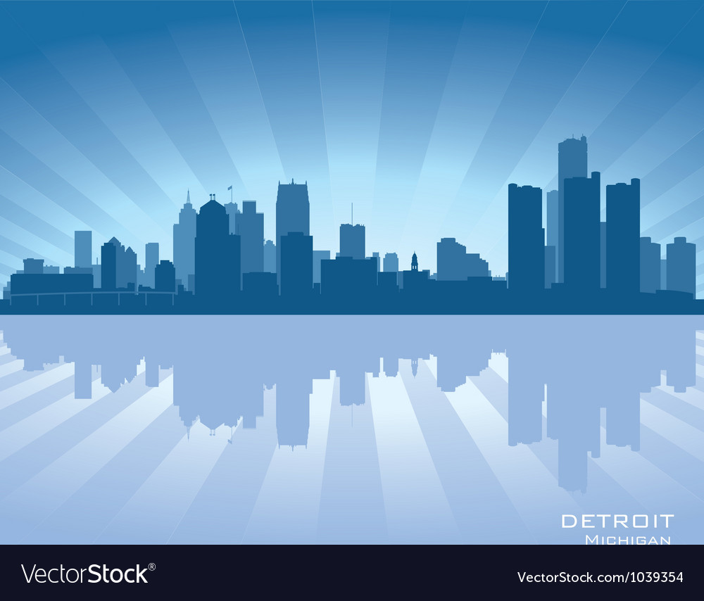 Vector map Detroit Michigan
