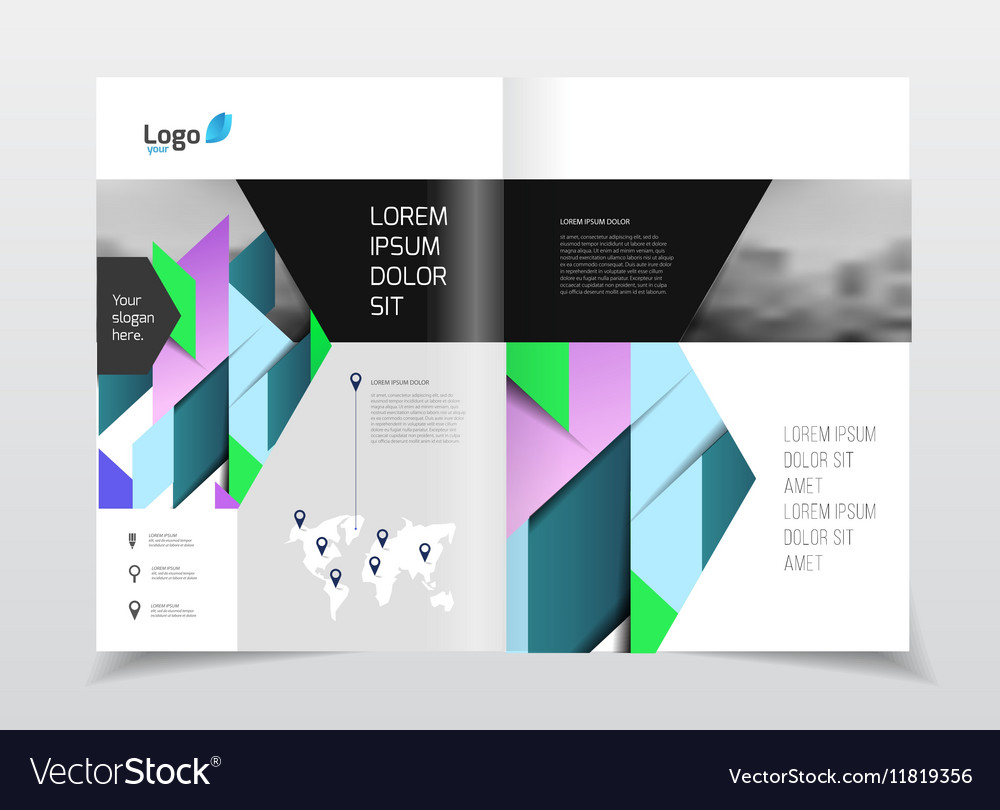 annual report brochure with text a4 size c vector image c vector size