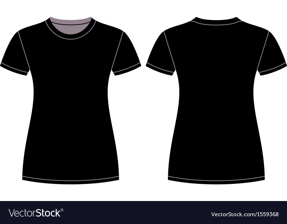 Black t-shirt design template Royalty Free Vector Image ...