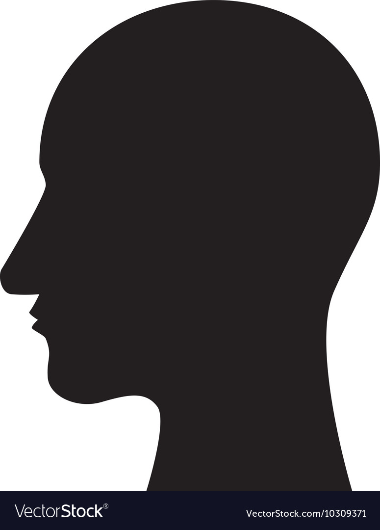Profile person side Royalty Free Vector Image - VectorStock