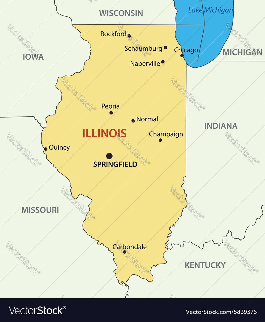 Vector map Springfield Illinois