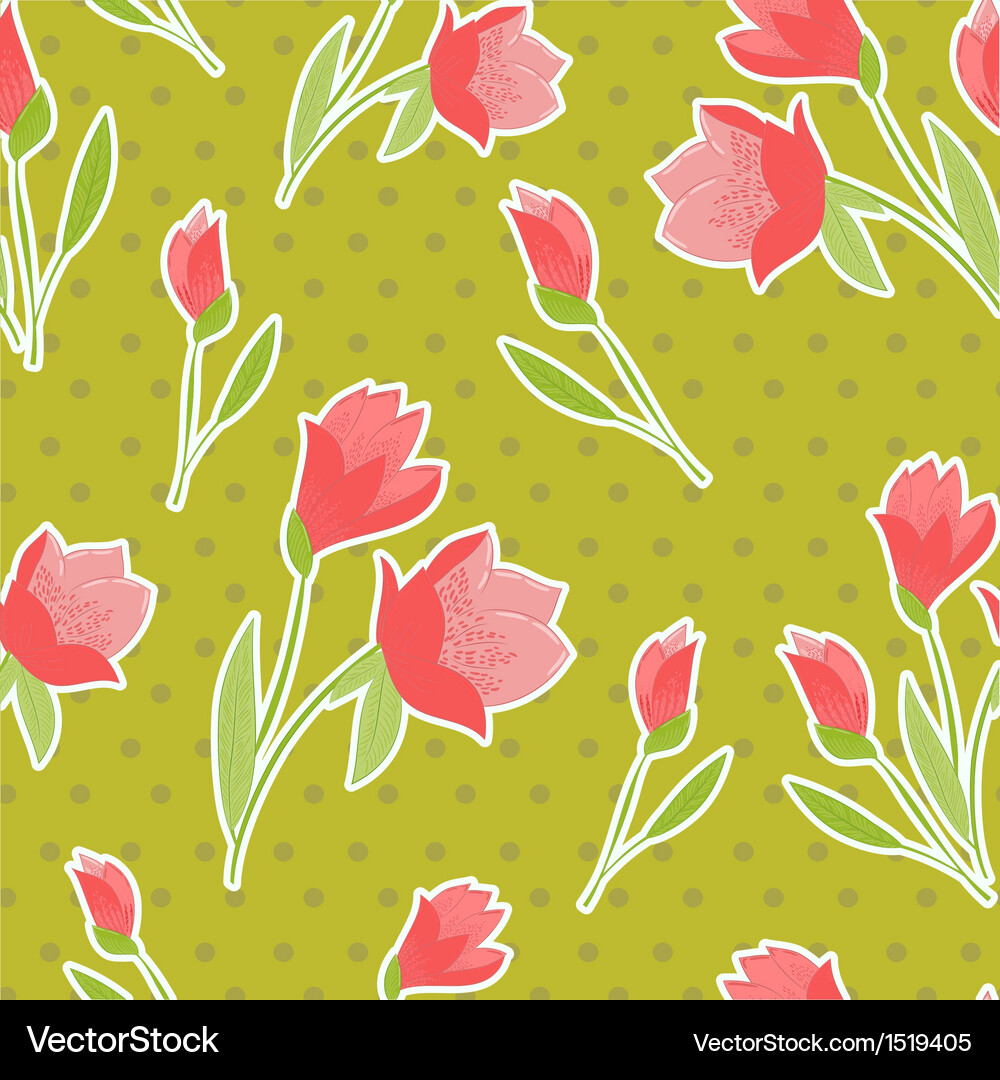 Flower retro background Royalty Free Vector Image