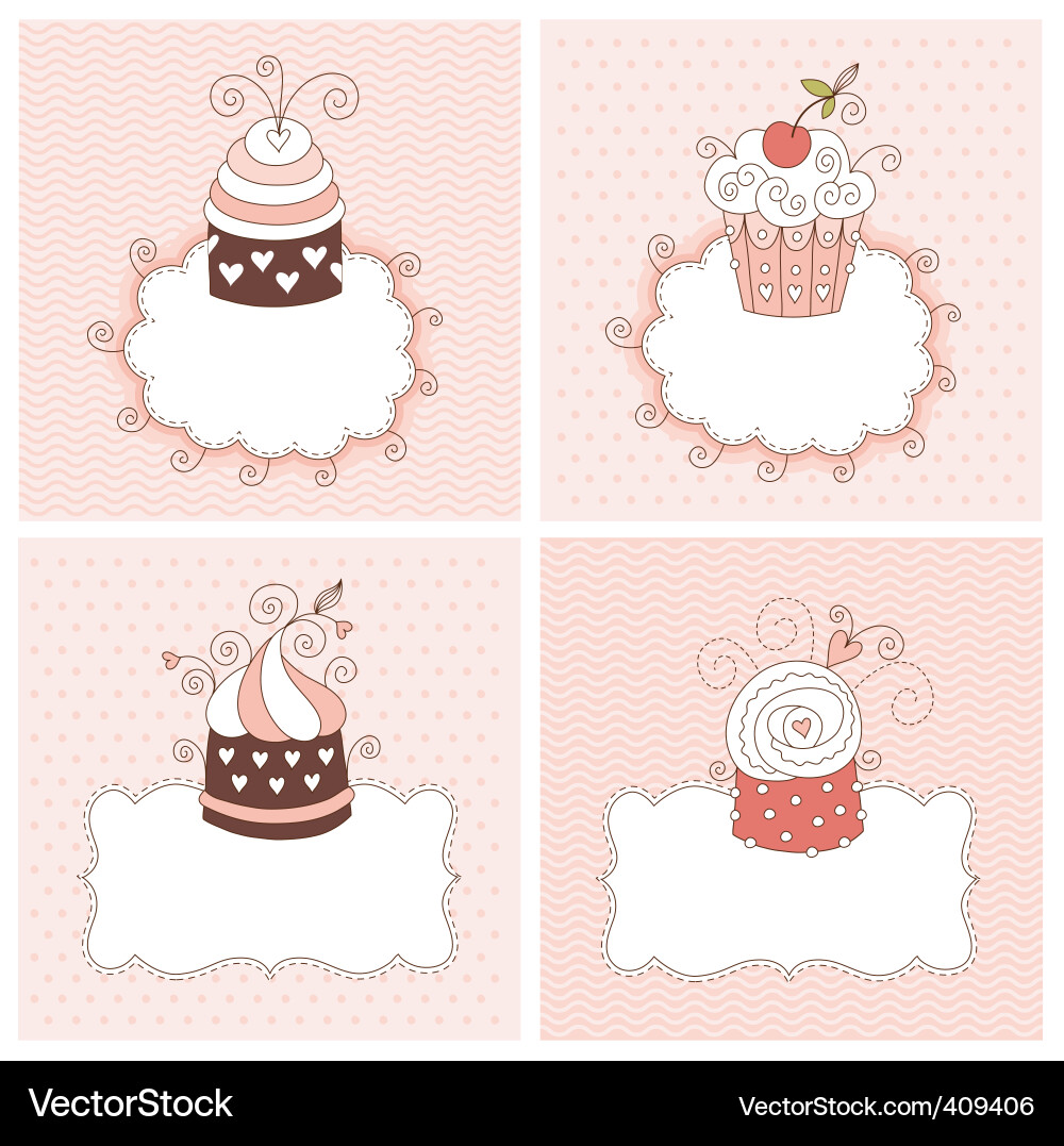 Set of greeting cards Royalty Free Vector Image