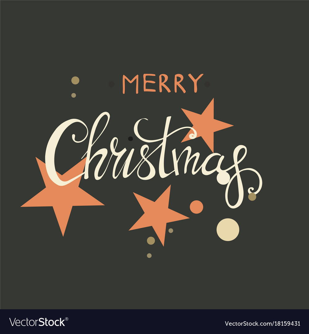 merry christmas lettering design