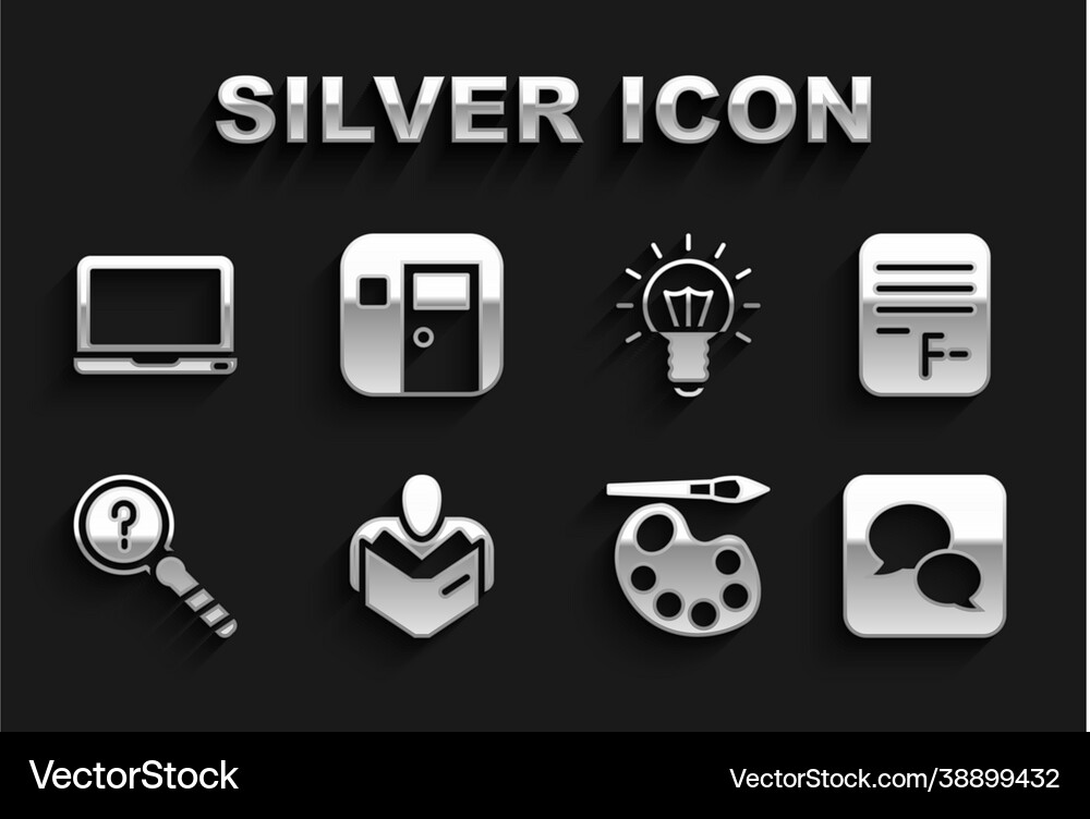 Set man reading book exam paper with incorrect Vector Image