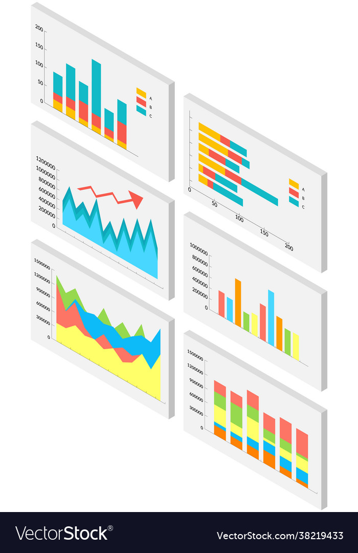 Analyze statistical indicators business data Vector Image