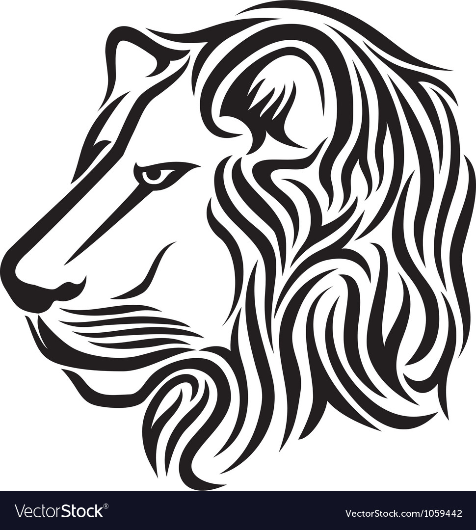 lion head tribal tattoo royalty free vector image lion head tribal tattoo royalty free vector image