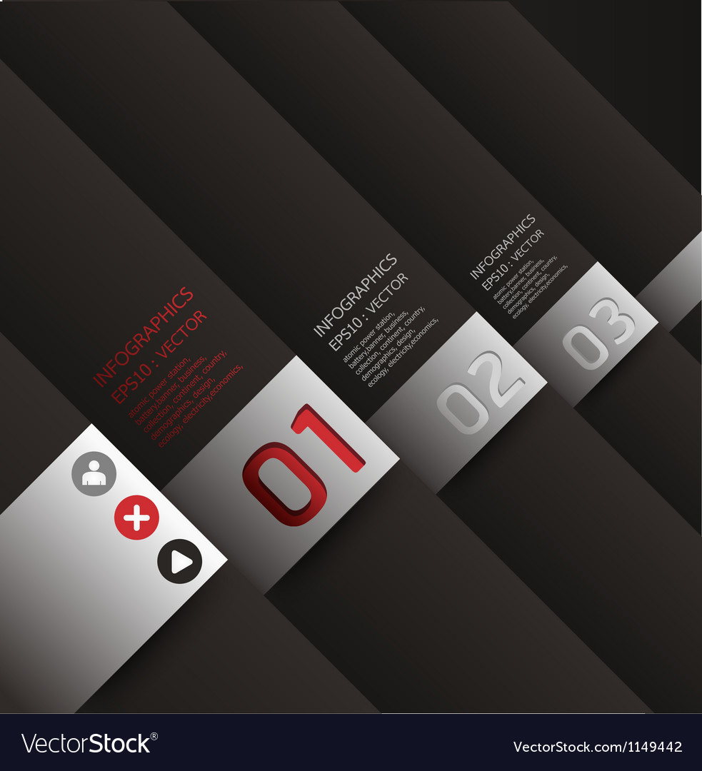 Modern Design template used for number banner Vector Image