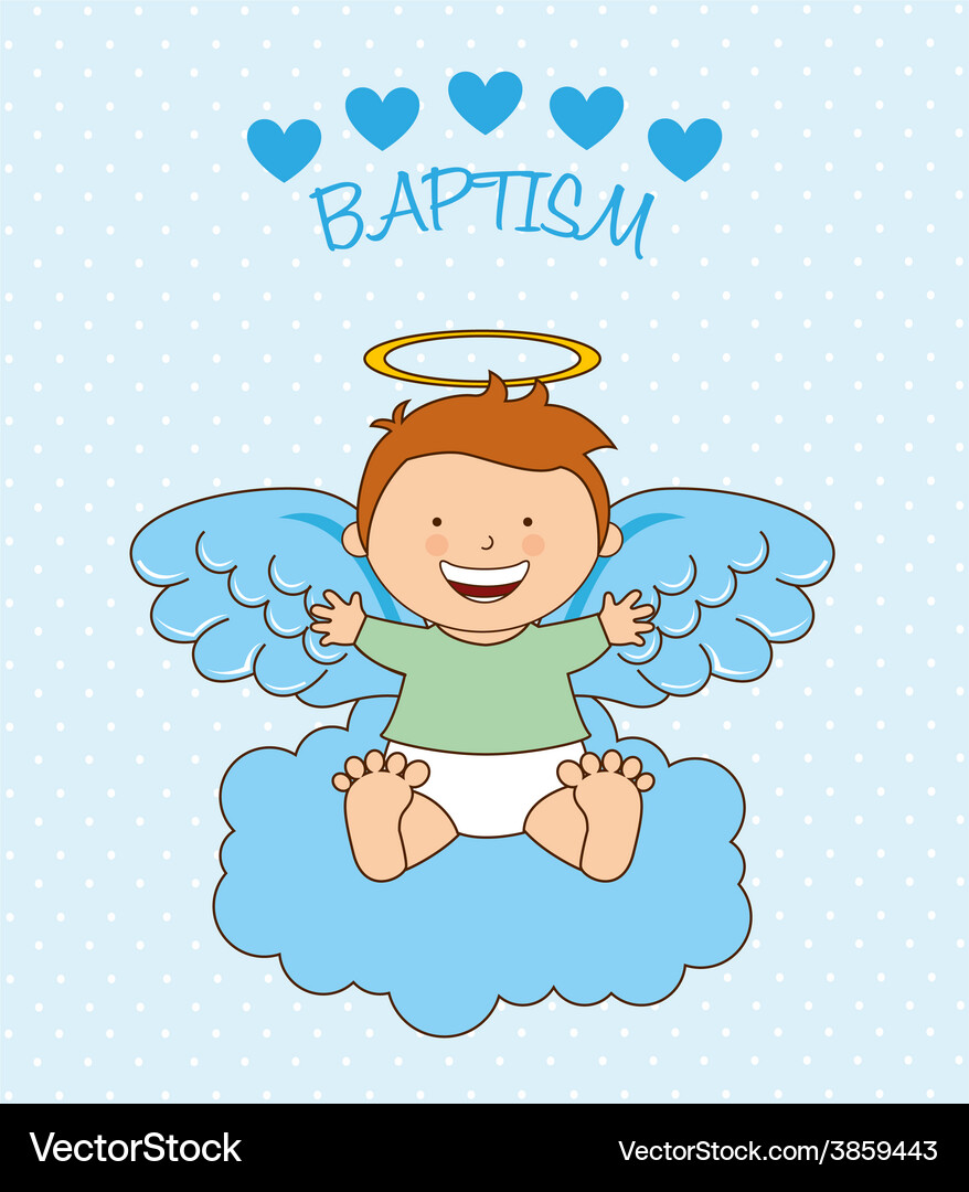 Baptism angel design Royalty Free Vector Image