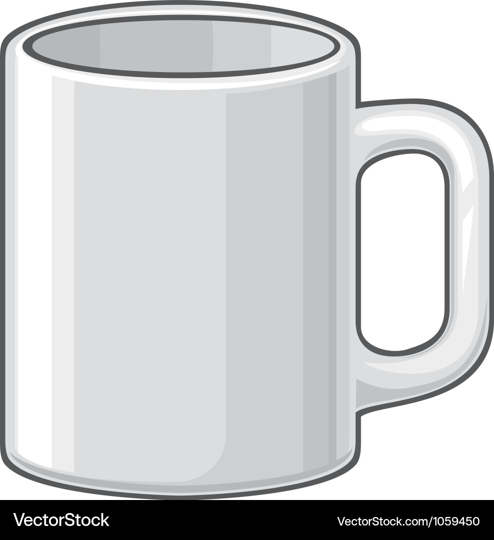 Coffee mug - white cup Royalty Free Vector Image