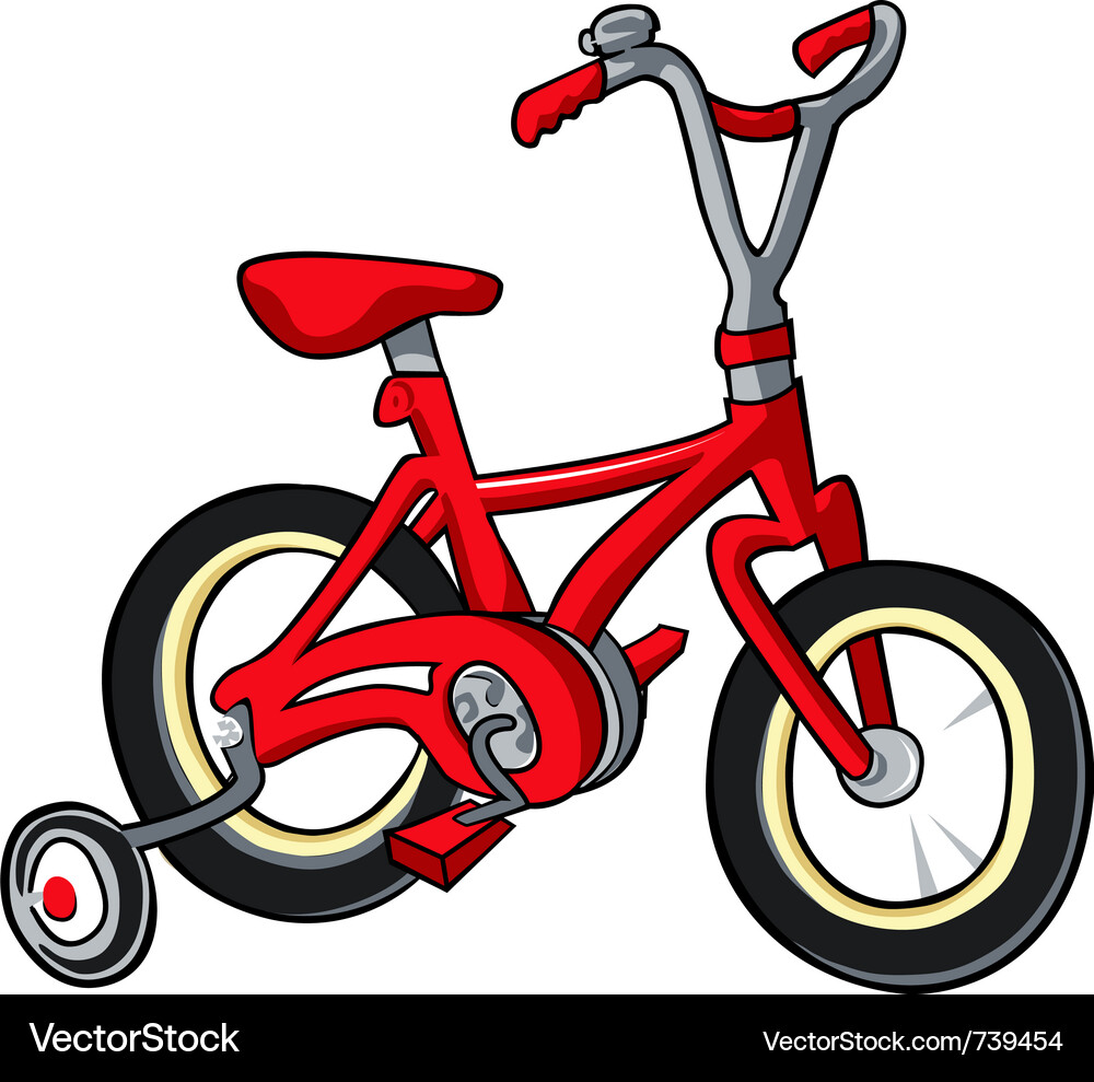 Red bike Royalty Free Vector Image VectorStock